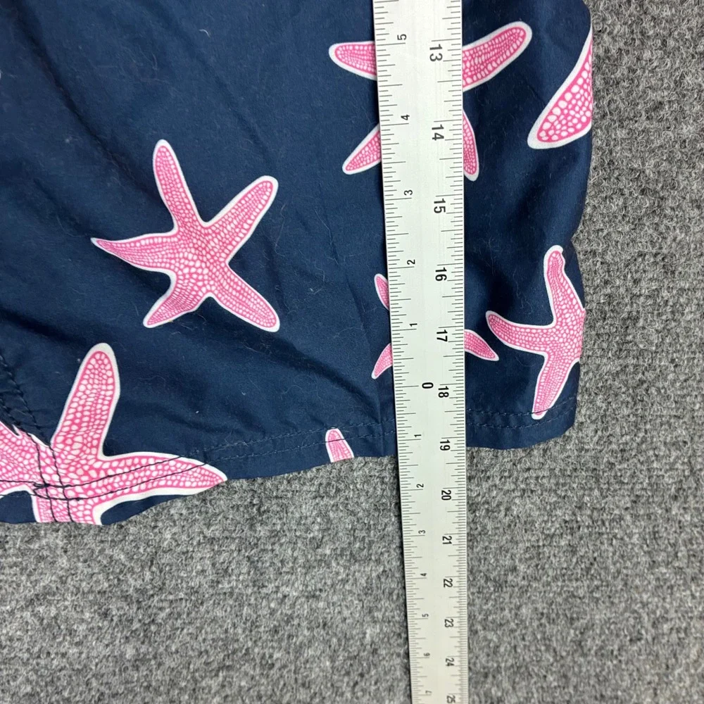 Kanu Surf Boys Navy Pink Starfish Swim Trunks Shorts Kids Boys Size Large 14/16